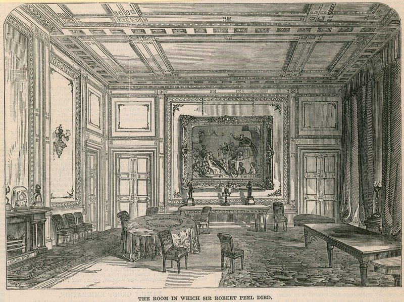 De kamer waarin Sir Robert Peel stierf door English School