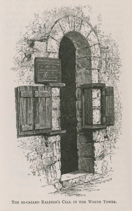 De zogenaamde Raleighs Cel in de Witte Toren door English School