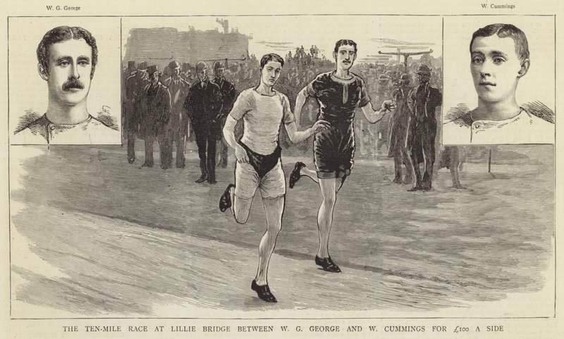 De tien-mijl race bij Lillie Bridge door English School
