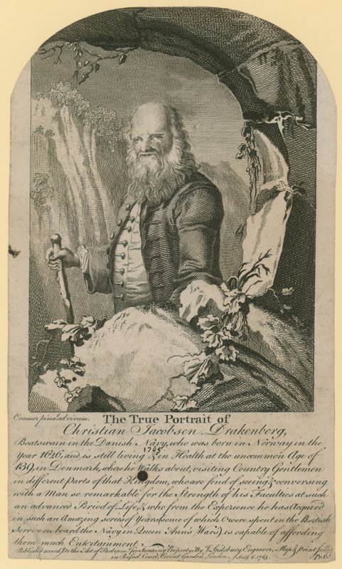 Het ware portret van Christian Jacobsen Drakenberg door English School