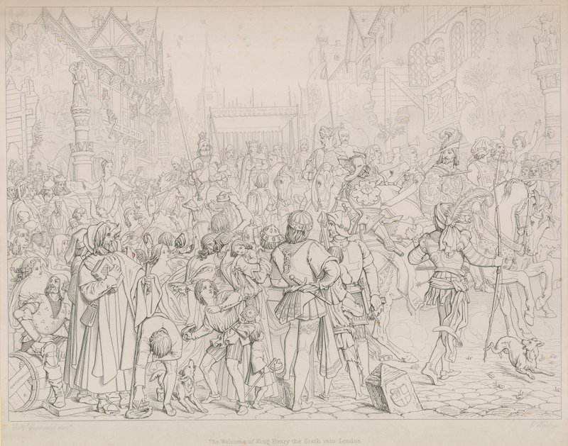 De verwelkoming van koning Hendrik VI in Londen door English School