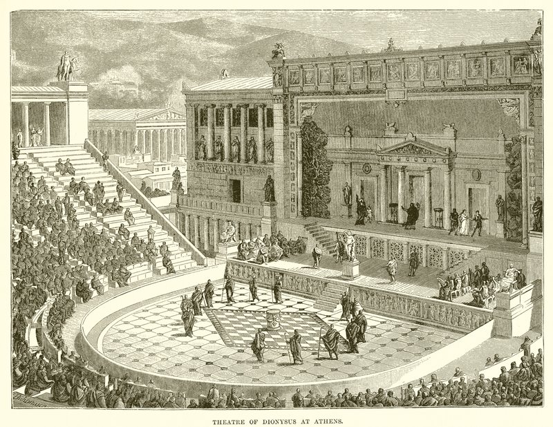 Theater van Dionysus in Athene door English School