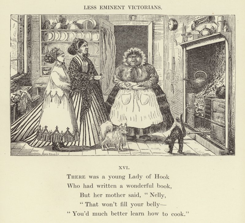Er was een jonge dame van Hook (gravure) door English School