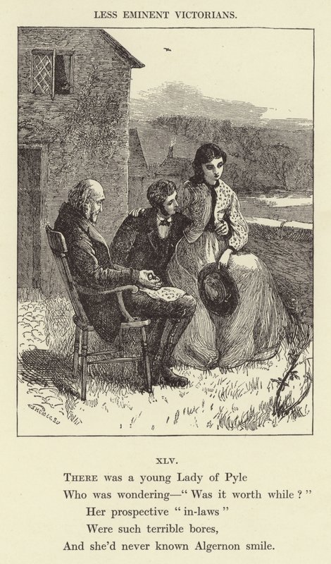 Er was een jonge dame van Pyle (gravure) door English School