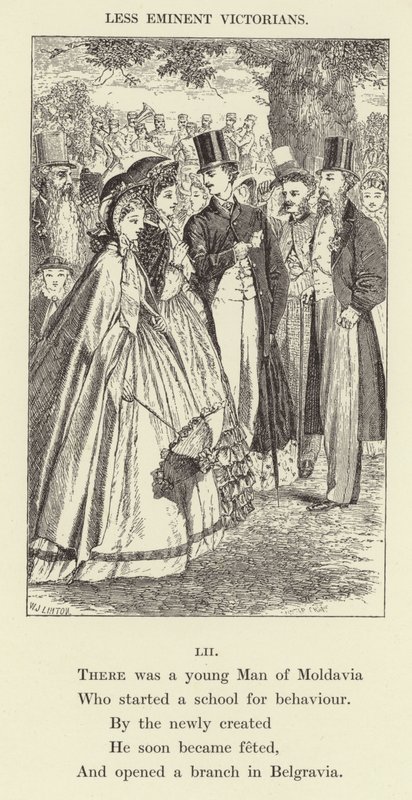 Er was een jonge man uit Moldavië (gravure) door English School