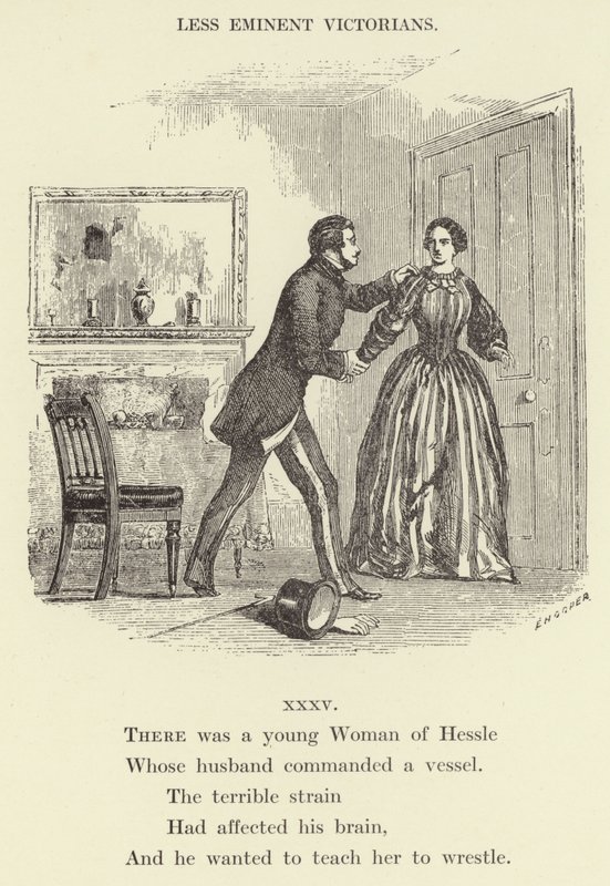 Er was een jonge vrouw uit Hessle (gravure) door English School