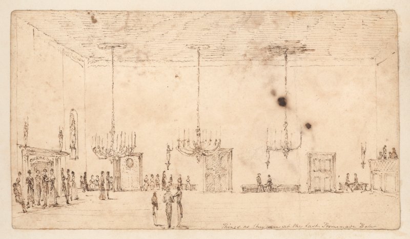 Dingen zoals ze waren bij de laatste promenade, Bath (litho) door English School