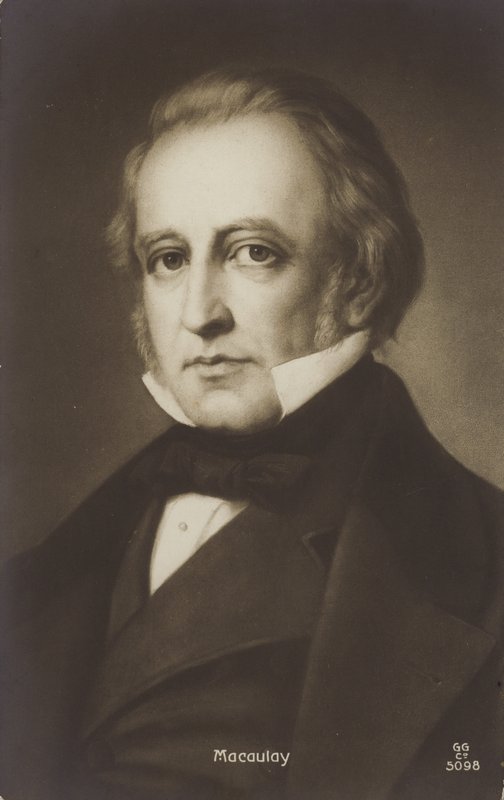 Thomas Babington Macaulay (1800-1859), Engels politicus en historicus (litho) door English School