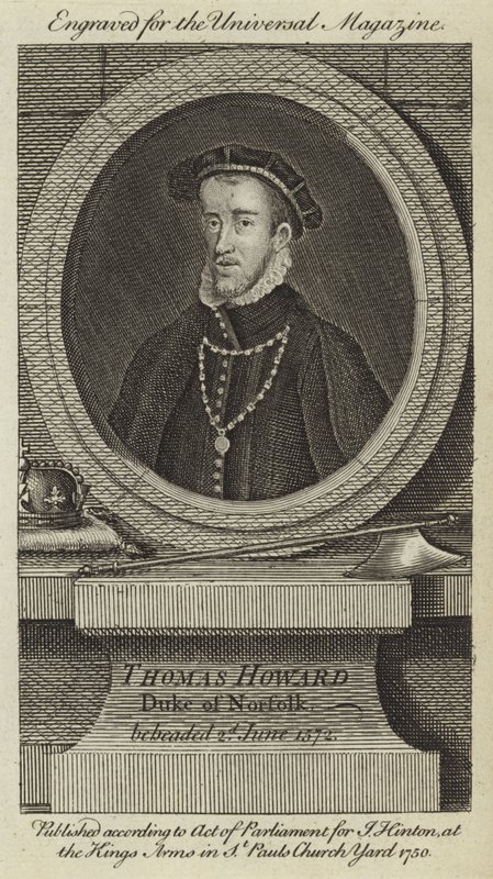 Thomas Howard, Hertog van Norfolk, onthoofd 2 juni 1572 door English School