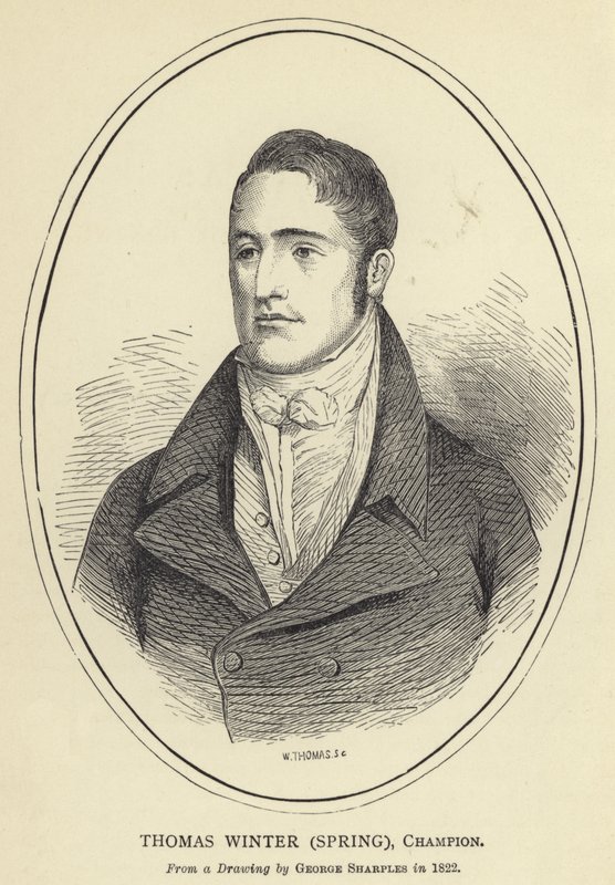 Thomas Winter, Spring, kampioen, van een tekening door George Sharples in 1822 door English School