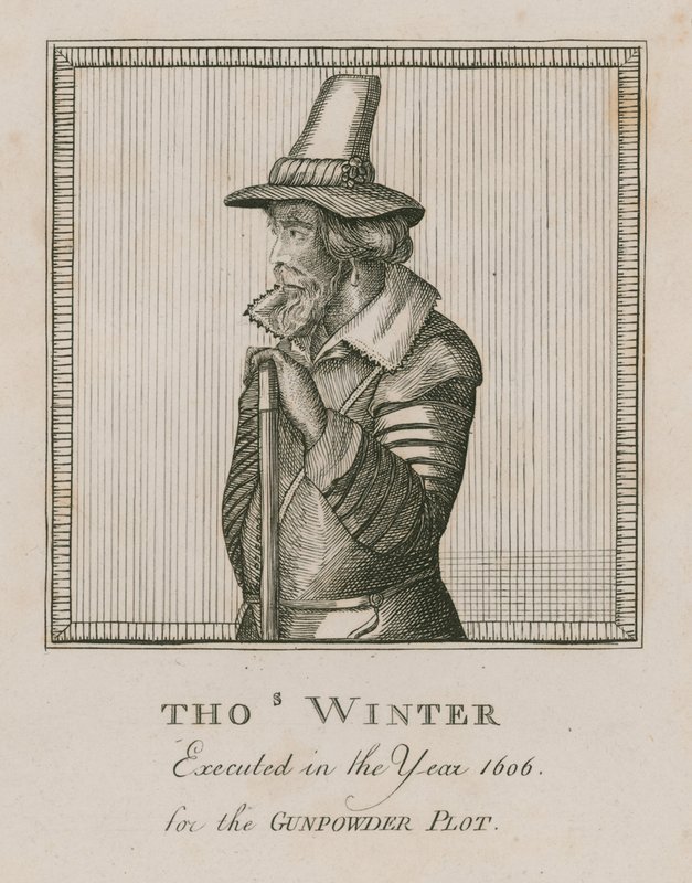 Thomas Winter, geëxecuteerd in het jaar 1606 voor het Buskruitcomplot door English School