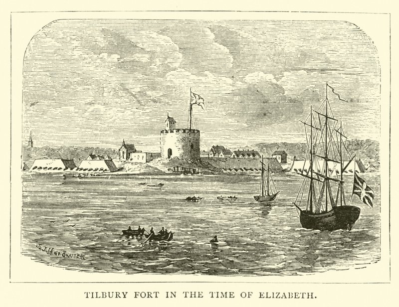 Tilbury Fort in de Tijd van Elizabeth door English School