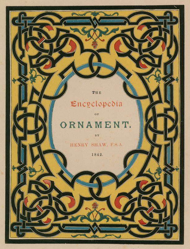 Titelpagina. Illustratie voor De Encyclopedie van Ornamenten door English School