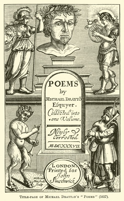 Titelpagina van Michael Draytons Gedichten, 1637 door English School