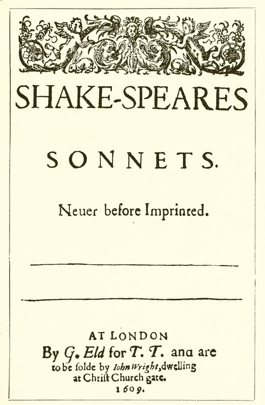 Titelpagina van Shakespeares sonnetten, 1609 door English School
