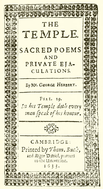 Titelpagina van George Herberts De Tempel door English School