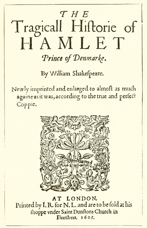 Titelpagina van Shakespeares Hamlet door English School