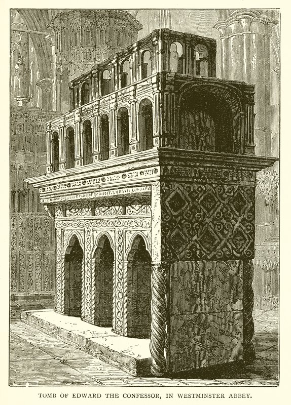 Graf van Eduard de Belijder in Westminster Abbey door English School