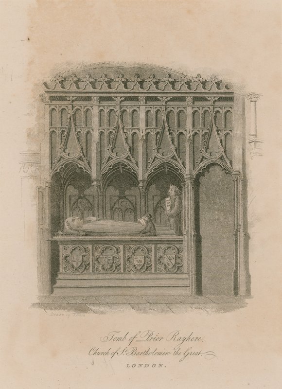 Graf van Prior Rayhere, Kerk van St Bartholomeus de Grote, Smithfield door English School