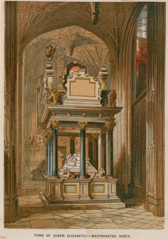Graf van Koningin Elizabeth I in Westminster Abbey door English School