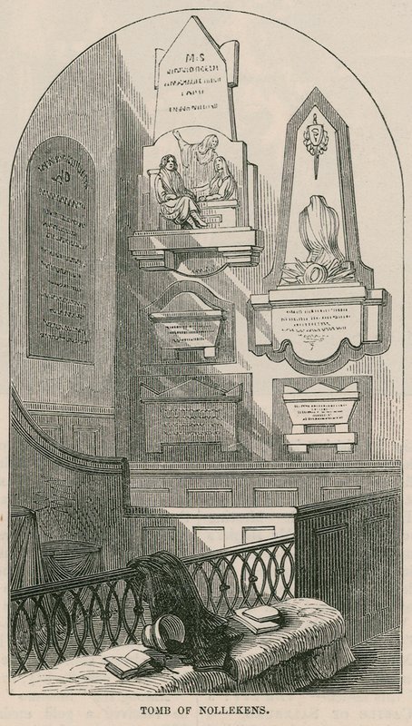 Graf van kunstenaar Joseph Nollekens, Paddington Church, Londen door English School