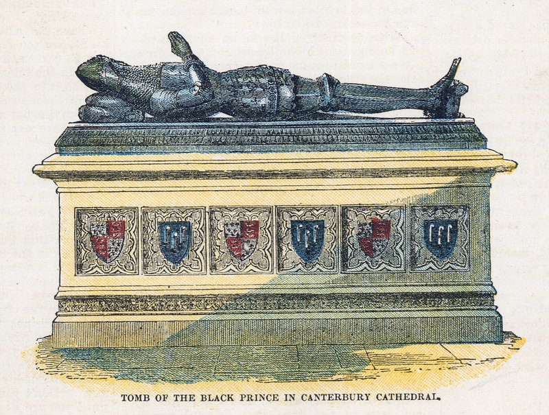 Graf van de Zwarte Prins in de kathedraal van Canterbury door English School