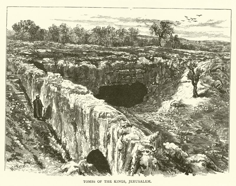 Graven van de Koningen, Jeruzalem (gravure) door English School