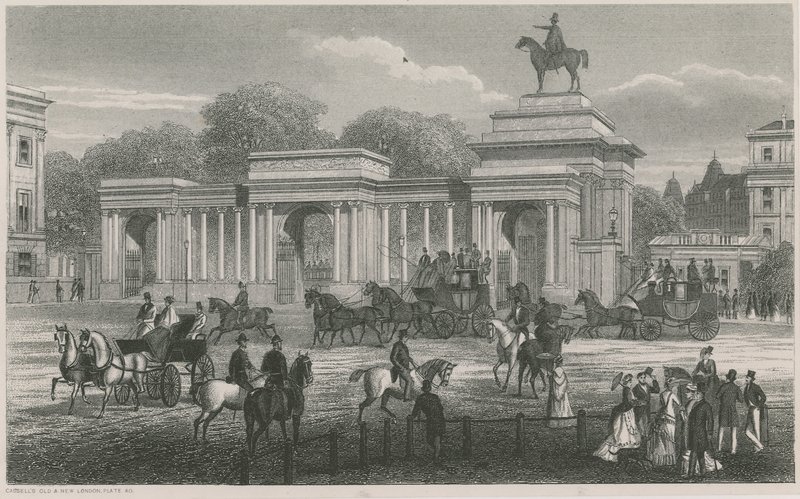 Triomfboog, Hyde Park Corner, Londen door English School