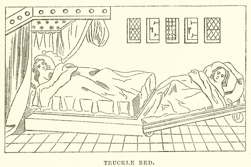 Truckle bed door English School