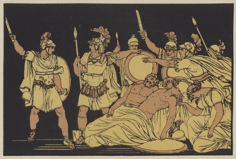 Turnus over de Lichamen van Almo en Galaesus door English School