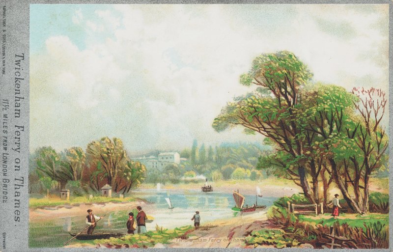 Twickenham Ferry aan de Theems door English School