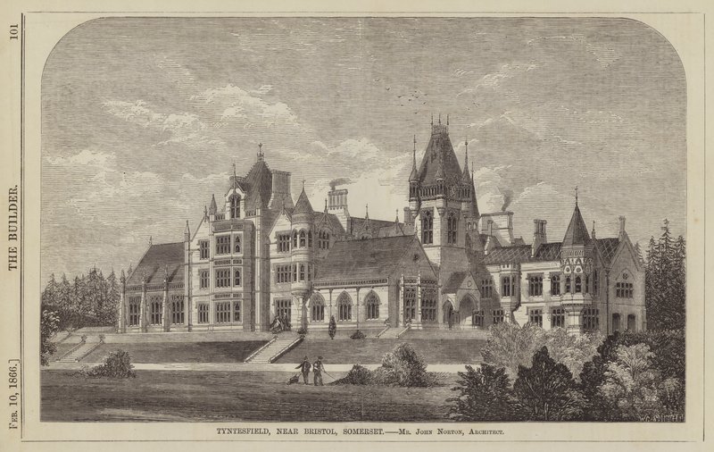 Tyntesfield, nabij Bristol, Somerset, Mr John Norton, Architect (gravure) door English School