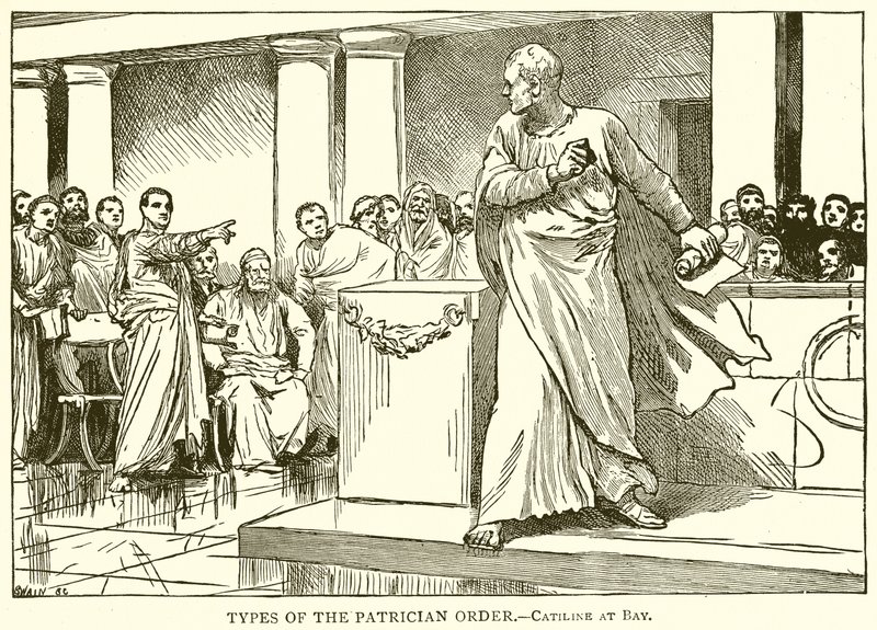 Typen van de Patricische Orde.--Catilina in het nauw door English School