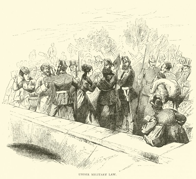 Onder militair recht, maart 1871 door English School