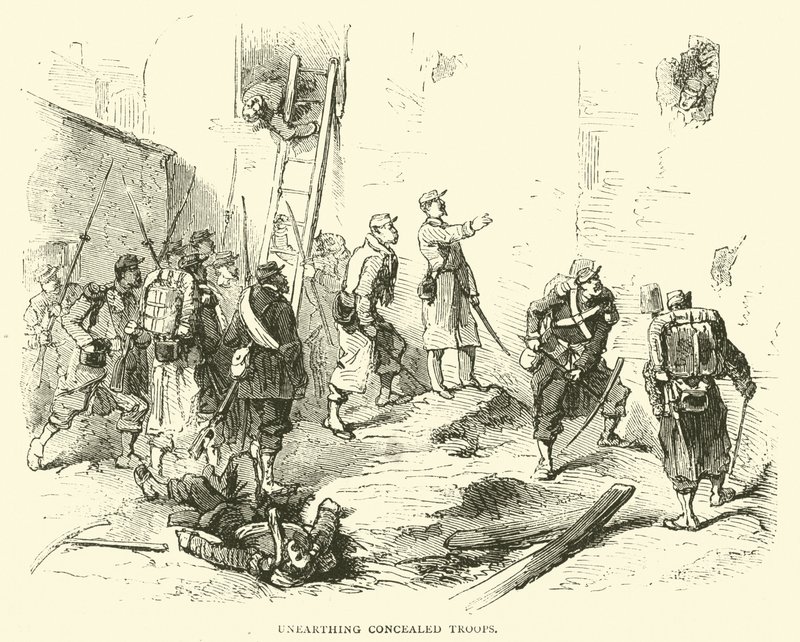 Ontgraven van verborgen troepen, januari 1871 door English School