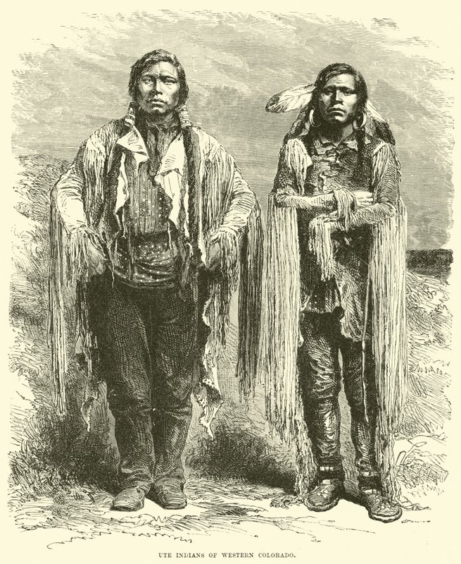 Ute Indianen van West-Colorado door English School
