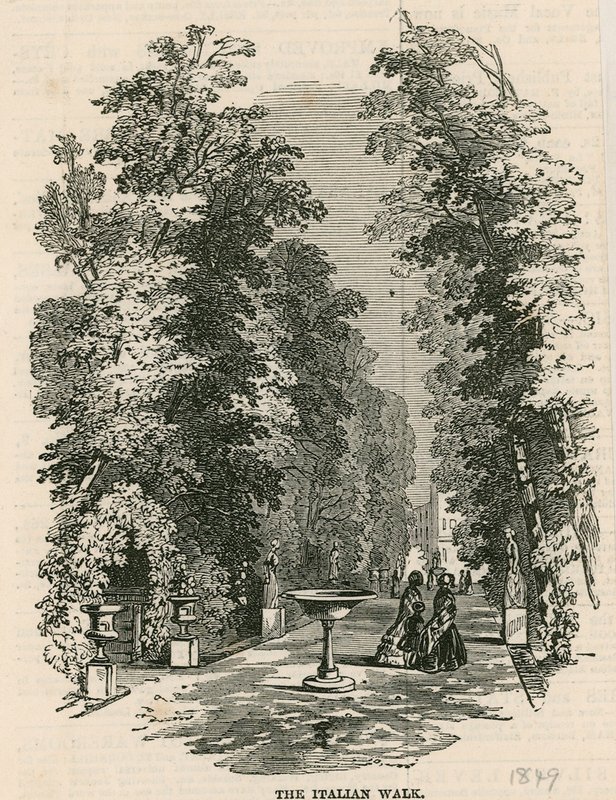Vauxhall Gardens, Londen: De Italiaanse wandeling door English School