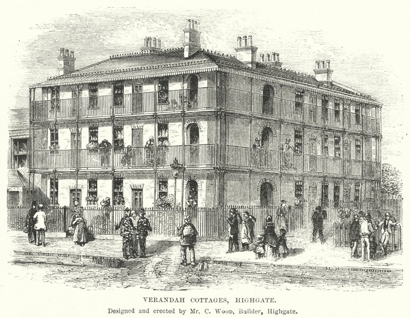 Verandah Cottages, Highgate door English School