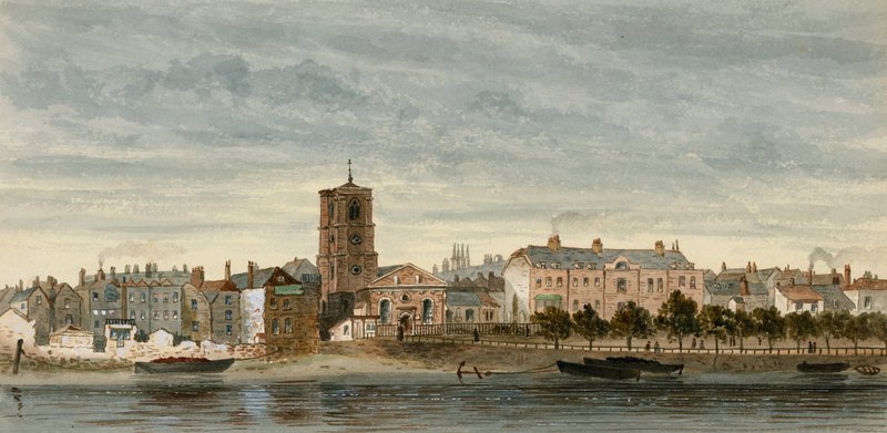 Uitzicht op Chelsea vanaf de rivier door English School