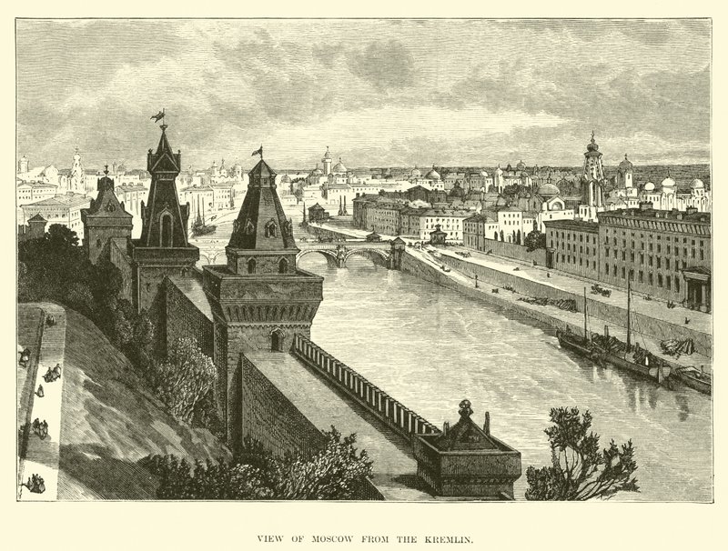 Zicht op Moskou vanuit het Kremlin door English School