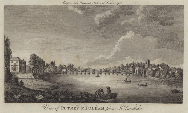 Uitzicht op Putney en Fulham vanaf Mr Vanneck