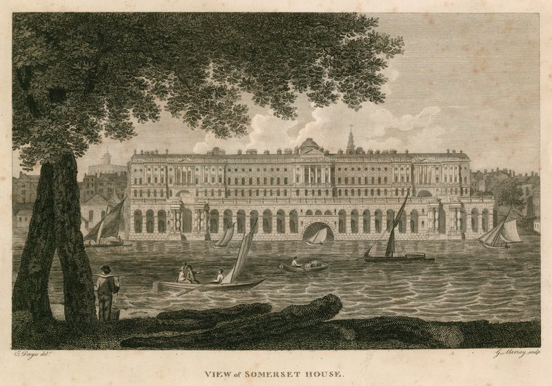 Uitzicht op Somerset House, The Strand, Londen door English School