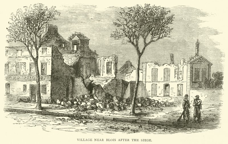 Dorp nabij Blois na het beleg, december 1870 door English School