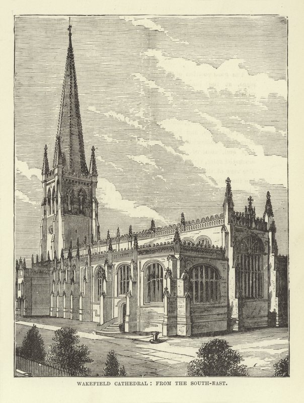 Wakefield-kathedraal, vanuit het zuidoosten door English School