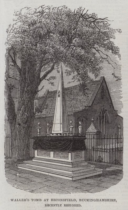 Het graf van Waller in Beaconsfield, Buckinghamshire, onlangs gerestaureerd door English School