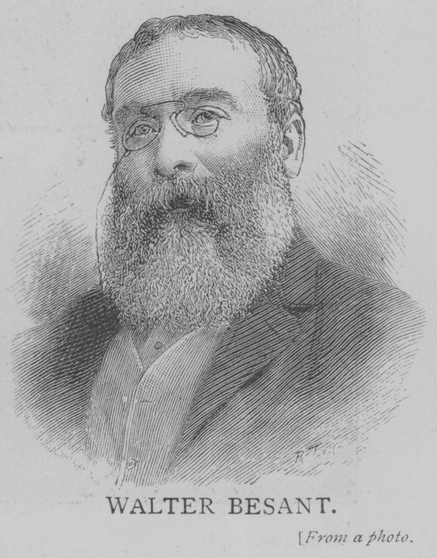 Walter Besant (gravure) door English School