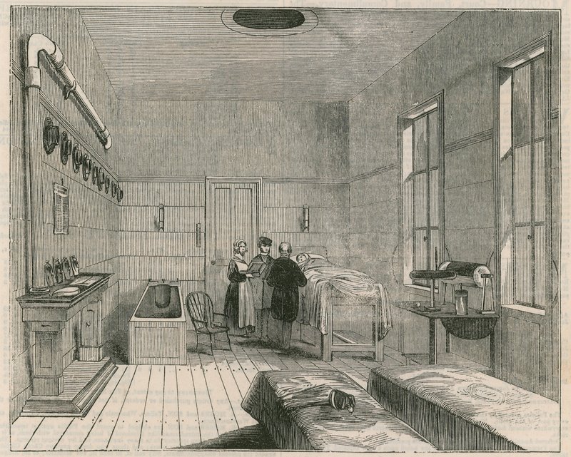 Afdeling van het ontvangsthuis van de Royal Humane Society door English School