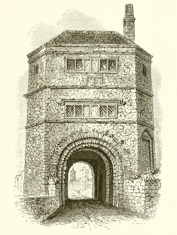 Wachttoren op Hythe Bridge, genaamd Friar Bacons Studie door English School