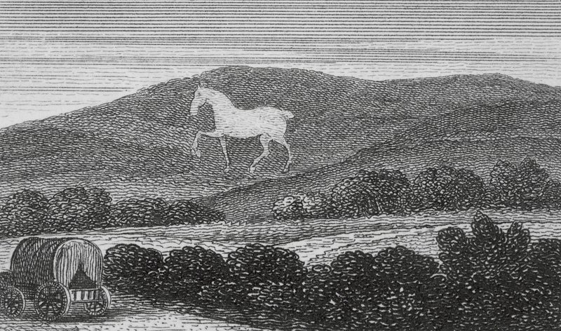 White Horse Vale, Berkshire (gravure) door English School