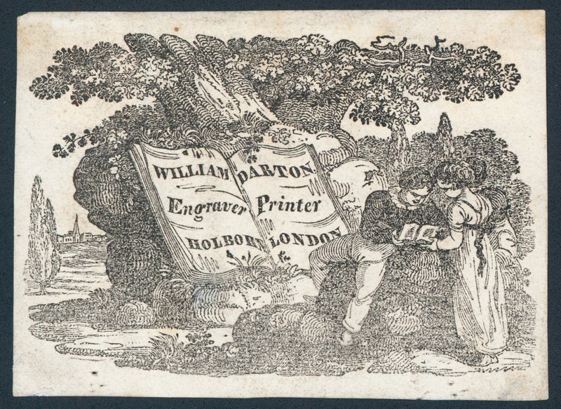 William Darton, graveur en drukker, handelskaart door English School